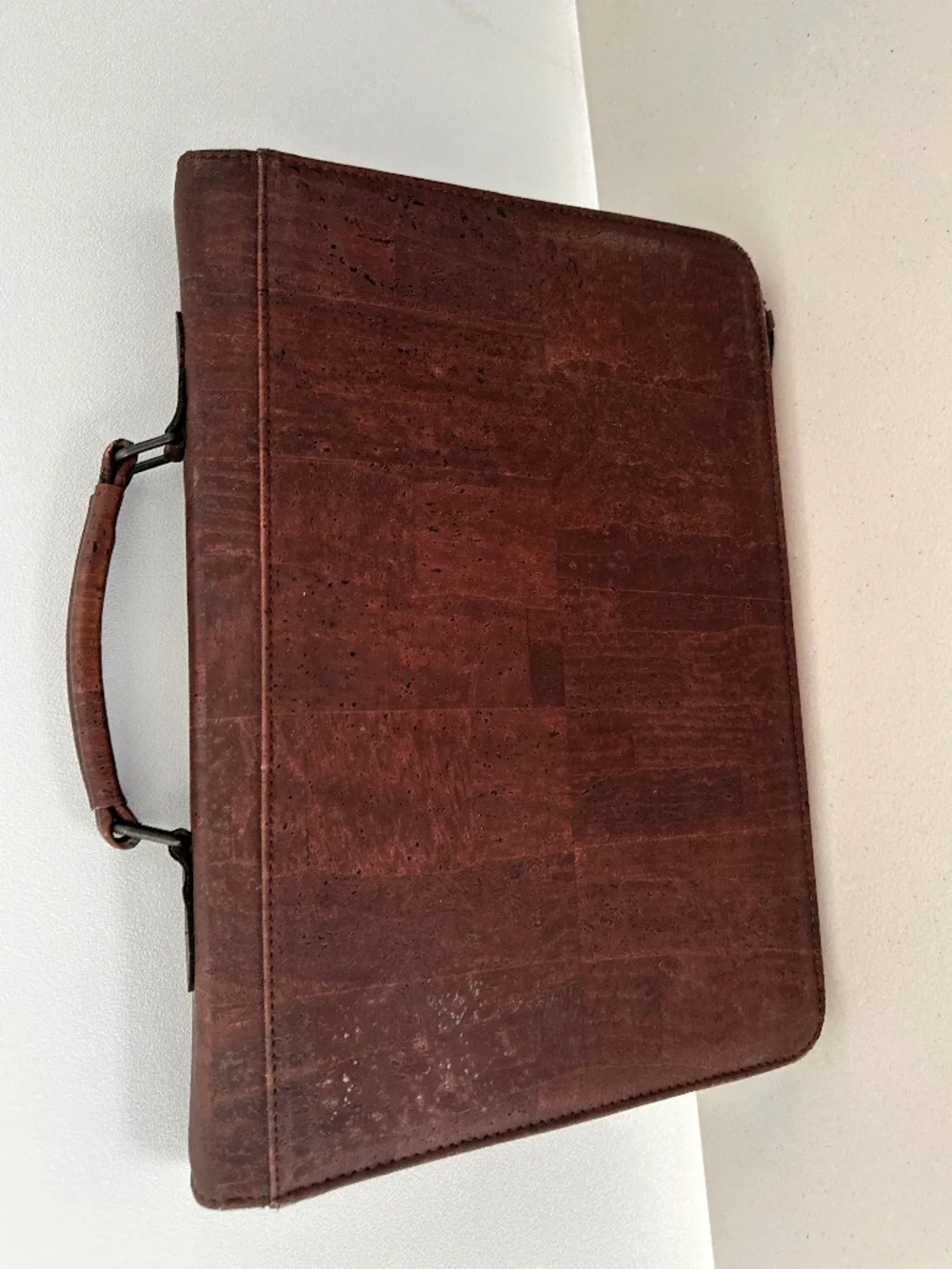 Genuine Portugues Cork Briefcase - Dark Brown
